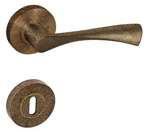 Dveřní kování MP Spirit R (OBA - Antik bronz), klika-klika, Bez spodní rozety, MP OBA (antik bronz)