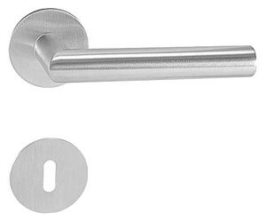 Dveřní kování MP GK - LUCIA PIATTA S - R (BN - Broušená nerez), klika-klika, Otvor pro obyčejný klíč BB, MP BN (broušená nerez)