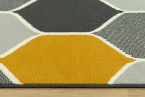 Balta Kusový koberec LUNA 503833/89925 šedý/hořčicový Rozměr: 60x110 cm
