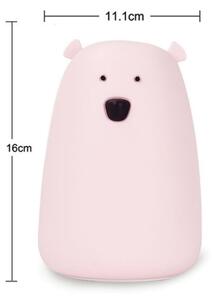 LED RGB Dětská dotyková lampička BEAR LED/0,8W/5V bílá + USB