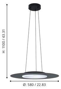 Eglo 99125 - LED RGB Stmívatelný lustr na lanku COMPO ROSSO-C LED/16W/230V