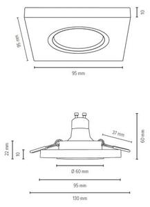 Spot-Light 2515174 - LED Podhledové svítidlo VITAR 1xGU10/5W/230V