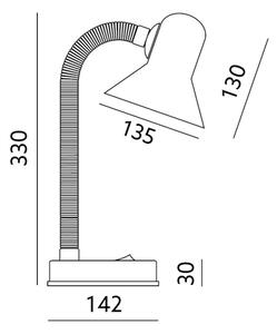 Stolní lampa SMIESZEK 1xE27/40W/230V žlutá