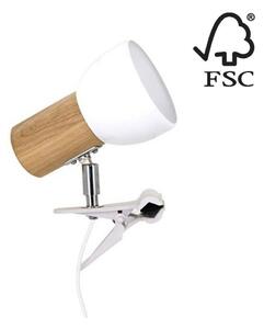 Spot-Light 2224174WK - Lampa s klipem SVENDA 1xE27/60W/230V
