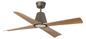 FARO 34106-130 TYPHOON M LED LED stropní ventilátor, hnědá/dřevo - FARO