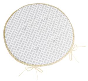 Bellatex Sedák Adéla kulatý hladký průměr 40 cm Kosočtverec Šedá,Bílá
