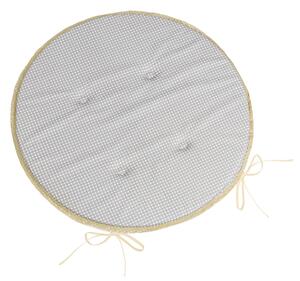 Bellatex Sedák Adéla kulatý hladký průměr 40 cm Kostička Šedá,Bílá