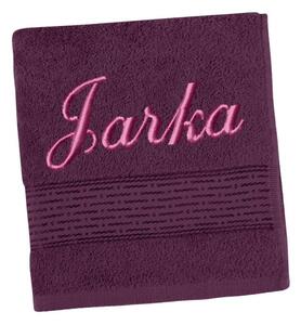 Bellatex Froté ručník proužek s výšivkou jména 50x100 cm Vínová