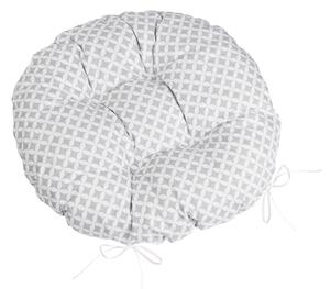Bellatex Sedák Adéla prošívaný kulatý průměr 40 cm Kosočtverec Šedá,Bílá