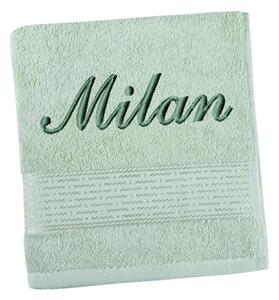 Bellatex Froté ručník proužek s výšivkou jména 50x100 cm Mintová