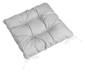 Bellatex Sedák Adéla prošívaný 40x40 cm Kostička Šedá,Bílá
