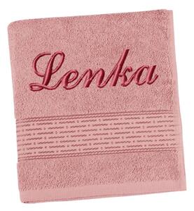 Bellatex Froté ručník proužek s výšivkou jména 50x100 cm Burgundy