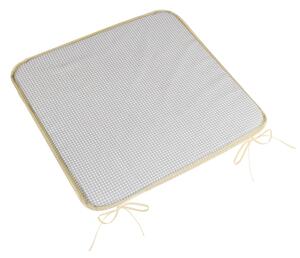 Bellatex Sedák Adéla hladký 40x40 cm Kostička Šedá,Bílá