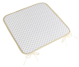 Bellatex Sedák Adéla hladký 40x40 cm Kosočtverec Šedá,Bílá