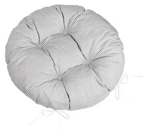 Bellatex Sedák Adéla prošívaný kulatý průměr 40 cm Kostička Šedá,Bílá