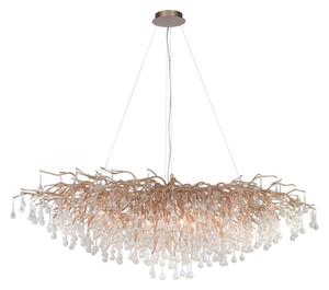 Paul Neuhaus 2031-11 - Lustr na lanku ICICLE 15xG9/40W/230V 75x150 cm mosaz