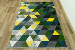 Makro Abra Kusový koberec Rainbow 11151/190 trojúhelníky Rozměr: 133x190 cm