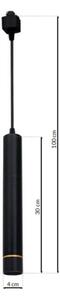 LED Lustr na lanku do lištového systému TRACK PENDANT LED/3W/230V černá
