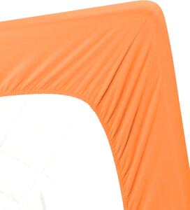 Prostěradlo jersey oranžová TiaHome - 90x200cm