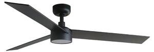 RUDDER L LED stropní ventilátor, černá/ořech - FARO