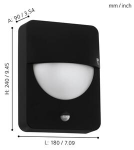 Eglo 98705 - Venkovní svítidlo se senzorem SALVANESCO 1xE27/28W/230V IP44