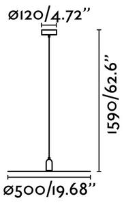 FARO 68145 - Lustr na lanku PLAT 1xE27/60W/230V