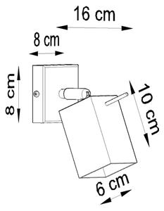 Sollux SL.0455 - Nástěnné bodové svítidlo MERIDA 1xGU10/40W/230V šedá