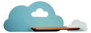 LED Dětské nástěnné svítidlo s poličkou CLOUD LED/5W/230V modrá/bílá