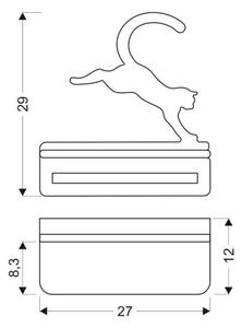 LED Dětské nástěnné svítidlo s poličkou JUMPING CAT LED/5W/230V