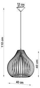Sollux SL.0639 - Lustr na lanku APRILLA 1xE27/60W/230V