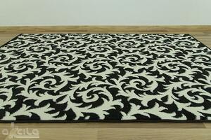 Makro Abra Kusový koberec WHITE 1201/81 černý/bílý Rozměr: 160x225 cm