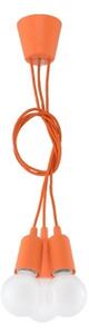 Sollux SL.0585 - Lustr na lanku DIEGO 3xE27/60W/230V oranžová