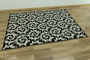 Makro Abra Kusový koberec WHITE 1201/81 černý/bílý Rozměr: 160x225 cm