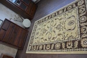Makro Abra Kusový koberec ZIEGLER 030 béžový / hnědý Rozměr: 133x190 cm