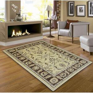 Makro Abra Kusový koberec ZIEGLER 030 béžový / hnědý Rozměr: 133x190 cm