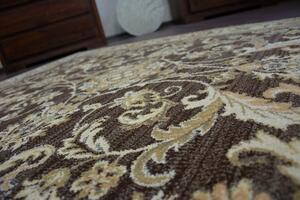 Makro Abra Kusový koberec ZIEGLER 034 hnědý / krémový Rozměr: 133x190 cm