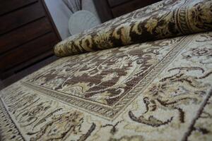 Makro Abra Kusový koberec ZIEGLER 034 hnědý / krémový Rozměr: 133x190 cm