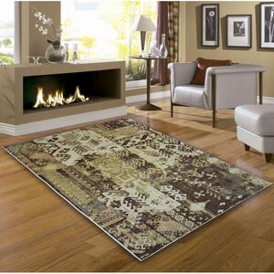 Makro Abra Moderní kusový koberec ZIEGLER 038 hnědý Rozměr: 133x190 cm