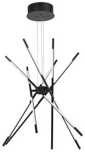 Černé kovové závěsné LED světlo Nova Luce Raccio 85 cm