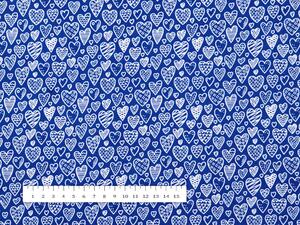 Biante Bavlněný povlak na polštář Sandra SA-164 Bílá srdíčka na modrém 40 x 40 cm