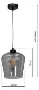 Lustr na lanku SANTIAGO 1xE27/60W/230V černá