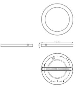 Globo 12379-18B - LED Stropní svítidlo LASSE LED/18W/230V
