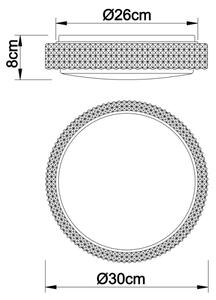 Globo 41749-12 - LED Stropní svítidlo OVI LED/12W/230V