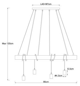 Globo 15439-4 - Lustr na lanku AUSTON 4xE27/60W/230V