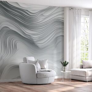 Fototapety imitace objemných stupňovitých reliéfů v šedých tónech, Fototapety abstraktní, w05061 : uwalls.cz