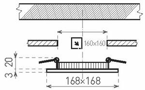 LED Koupelnové podhledové svítidlo VEGA LED/12W/230V 2800K 16,8 cm IP44