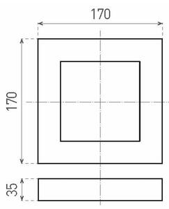 LED Stropní svítidlo FENIX LED/12W/230V 2800K 17 cm