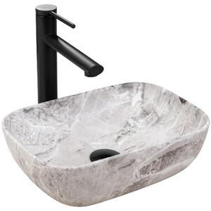 Umyvadlo na desku Rea Belinda Mini 36 cm mramor