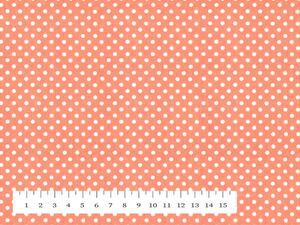 Biante Bavlněný povlak na polštář Sandra SA-143 Bílé puntíky na lososově oranžovém 30 x 50 cm