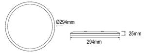 Globo 41562-18W - LED Koupelnové stropní svítidlo SAPANA LED/18W/230V IP44